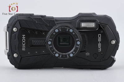【中古】RICOH リコー PENTAX ペンタックス WG-50 ブラック 防水デジタルカメラ シャッター回数僅少