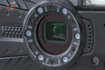 【中古】RICOH リコー PENTAX ペンタックス WG-50 ブラック 防水デジタルカメラ シャッター回数僅少