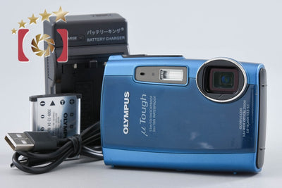 【中古】OLYMPUS オリンパス μ TOUGH-3000 ブルー コンパクトデジタルカメラ シャッター回数僅少