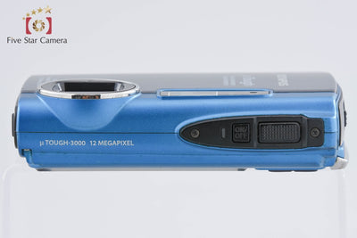 【中古】OLYMPUS オリンパス μ TOUGH-3000 ブルー コンパクトデジタルカメラ シャッター回数僅少