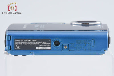 【中古】OLYMPUS オリンパス μ TOUGH-3000 ブルー コンパクトデジタルカメラ シャッター回数僅少