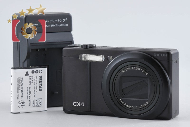【中古】RICOH リコー CX4 ブラック コンパクトデジタルカメラ シャッター回数僅少