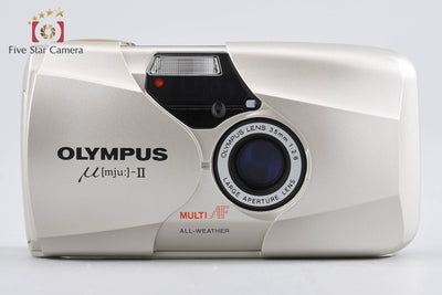 【中古】OLYMPUS オリンパス μ[mju:]-II ミューII シャンパンゴールド コンパクトフィルムカメラ 元箱付き
