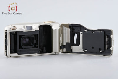 【中古】OLYMPUS オリンパス μ[mju:]-II ミューII シャンパンゴールド コンパクトフィルムカメラ 元箱付き