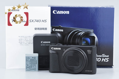 【中古】Canon キヤノン PowerShot SX740 HS ブラック コンパクトデジタルカメラ 元箱付き