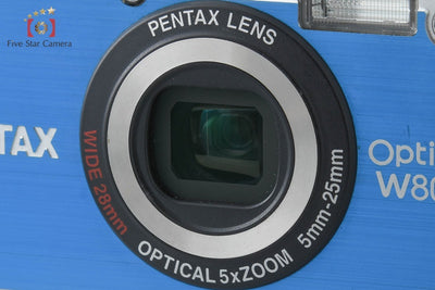 【中古】PENTAX ペンタックス Optio W80 アズールブルー コンパクトデジタルカメラ