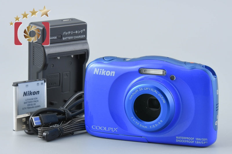 【中古】Nikon ニコン COOLPIX W100 ブルー コンパクトデジタルカメラ