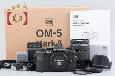 【中古】OM SYSTEM (OLYMPUS) オーエム システム OM-5 Mark II 14-150mm II レンズキット ブラック シャッター回数僅少 元箱付き