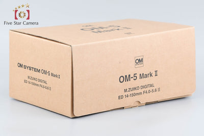 【中古】OM SYSTEM (OLYMPUS) オーエム システム OM-5 Mark II 14-150mm II レンズキット ブラック シャッター回数僅少 元箱付き
