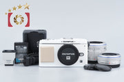 【中古】OLYMPUS オリンパス PEN E-P1 ホワイト ダブルレンズキット シャッター回数僅少