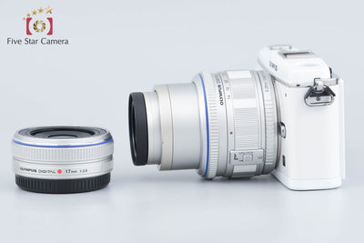 【中古】OLYMPUS オリンパス PEN E-P1 ホワイト ダブルレンズキット シャッター回数僅少