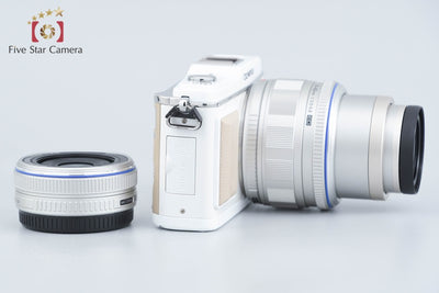 【中古】OLYMPUS オリンパス PEN E-P1 ホワイト ダブルレンズキット シャッター回数僅少