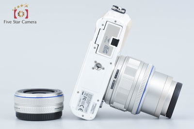 【中古】OLYMPUS オリンパス PEN E-P1 ホワイト ダブルレンズキット シャッター回数僅少
