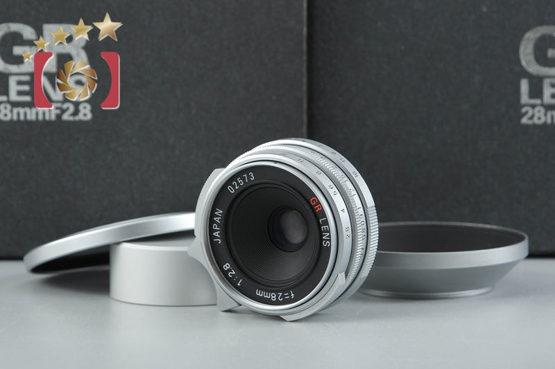 【中古】RICOH リコー GR 28mm f/2.8 L39 ライカスクリューマウント シルバー 元箱付き