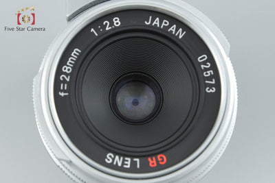 【中古】RICOH リコー GR 28mm f/2.8 L39 ライカスクリューマウント シルバー 元箱付き