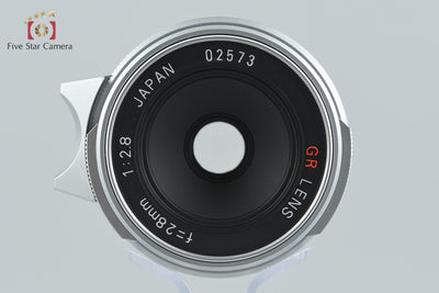 【中古】RICOH リコー GR 28mm f/2.8 L39 ライカスクリューマウント シルバー 元箱付き