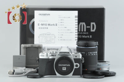 【中古】OLYMPUS オリンパス OM-D E-M10 Mark III EZ ダブルズームキット シルバー 元箱付き