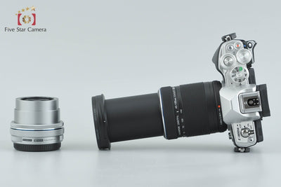 【中古】OLYMPUS オリンパス OM-D E-M10 Mark III EZ ダブルズームキット シルバー 元箱付き