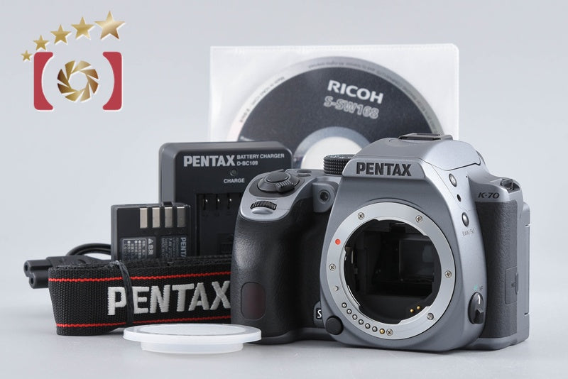 【中古】PENTAX ペンタックス K-70 シルキーシルバー デジタル一眼レフカメラ シャッター回数僅少