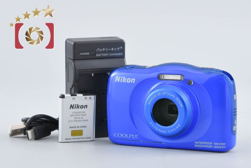 【中古】Nikon ニコン COOLPIX W100 ブルー コンパクトデジタルカメラ