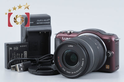 【中古】Panasonic パナソニック LUMIX DMC-GF5 ブラウン + G VARIO 14-42mm f/3.5-5.6 ASPH. MEGA O.I.S. H-FS014042 シャッター回数僅少