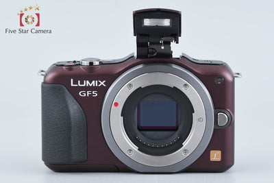 【中古】Panasonic パナソニック LUMIX DMC-GF5 ブラウン + G VARIO 14-42mm f/3.5-5.6 ASPH. MEGA O.I.S. H-FS014042 シャッター回数僅少