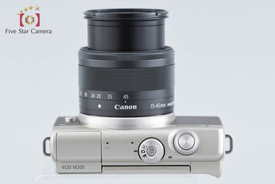 【中古】Canon キヤノン EOS M200 リミテッドゴールドキット シャッター回数僅少 元箱付き