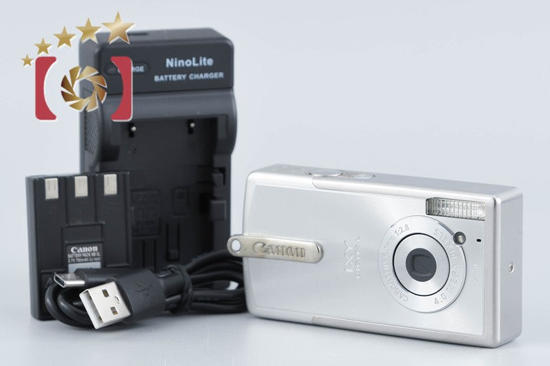 【中古】Canon キヤノン IXY Digital L プラチナシルバー コンパクトデジタルカメラ