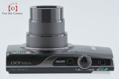 【中古】Canon キヤノン IXY 650 m ブラック コンパクトデジタルカメラ 元箱付き