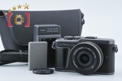 【中古】OLYMPUS オリンパス PEN E-PL10 14-42mm EZ レンズキット ブラック シャッター回数僅少