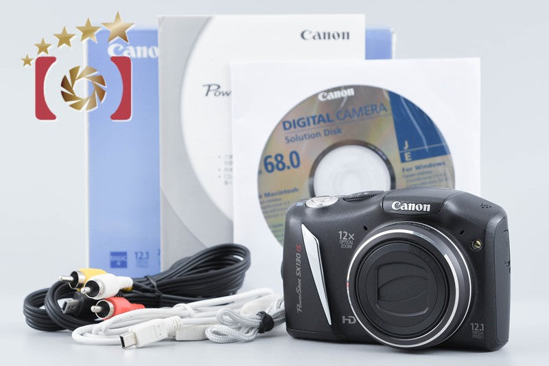 【中古】Canon キヤノン PowerShot SX130 IS コンパクトデジタルカメラ 元箱付き