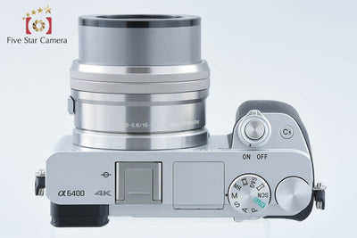 【中古】SONY ソニー α6400 ILCE-6400 シルバー パワーズームレンズキット シャッター回数僅少 多言語対応