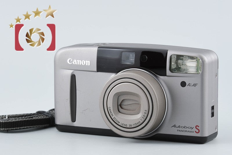 【中古】Canon キヤノン Autoboy S PANORAMA グレージュチタン コンパクトフィルムカメラ