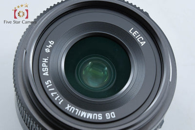【中古】Panasonic パナソニック LEICA DG SUMMILUX 15mm f/1.7 ASPH. H-X015-K ブラック