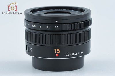 【中古】Panasonic パナソニック LEICA DG SUMMILUX 15mm f/1.7 ASPH. H-X015-K ブラック