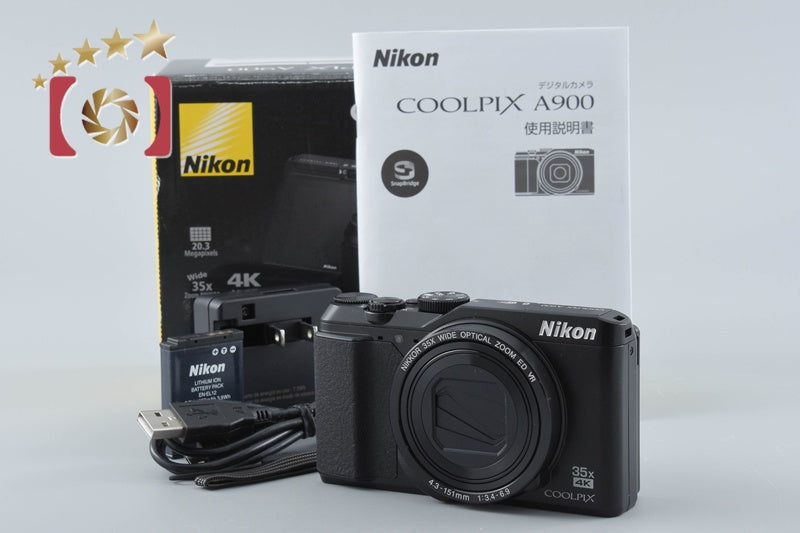 【中古】Nikon ニコン COOLPIX A900 ブラック コンパクトデジタルカメラ 元箱付き