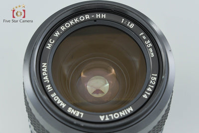 【中古】MINOLTA ミノルタ MC W.ROKKOR-HH 35mm f/1.8