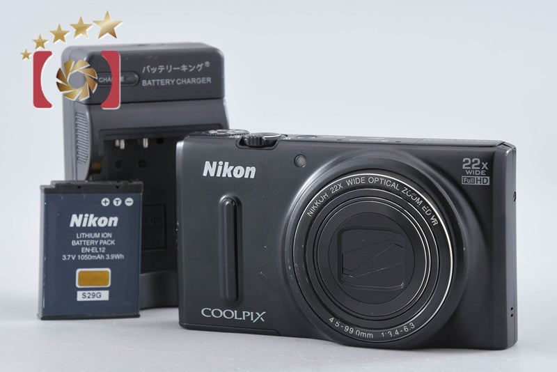 【中古】Nikon ニコン COOLPIX S9600 ブラック コンパクトデジタルカメラ