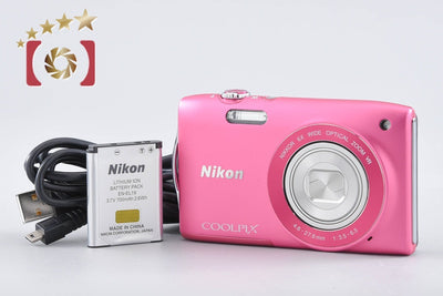 【中古】Nikon ニコン COOLPIX S3300 ストロベリーピンク コンパクトデジタルカメラ
