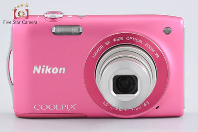 【中古】Nikon ニコン COOLPIX S3300 ストロベリーピンク コンパクトデジタルカメラ