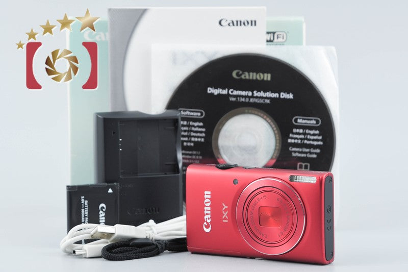【中古】Canon キヤノン IXY 110F レッド コンパクトデジタルカメラ 元箱付き