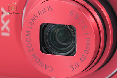 【中古】Canon キヤノン IXY 110F レッド コンパクトデジタルカメラ 元箱付き