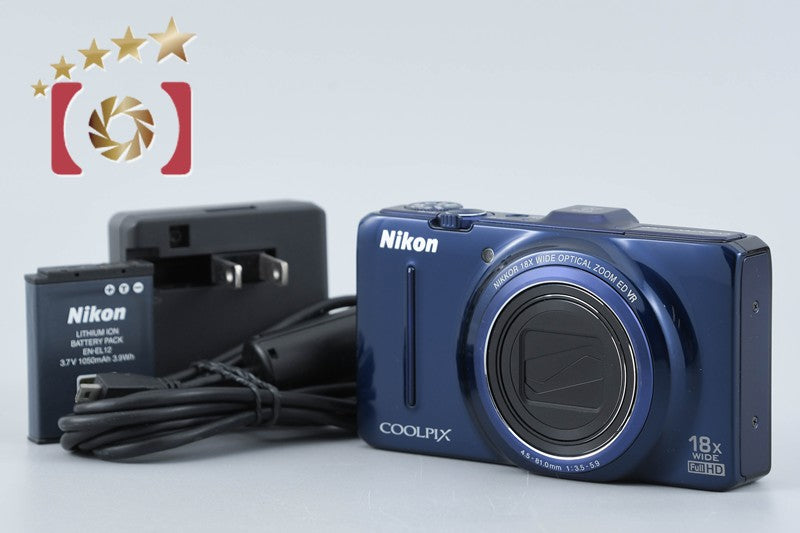 【中古】Nikon ニコン COOLPIX S9300 ネイビーブルー コンパクトデジタルカメラ