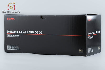 【中古】SIGMA シグマ APO 50-500mm f/4.5-6.3 DG OS HSM キヤノン用 元箱付き