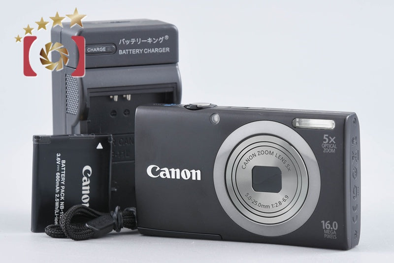 【中古】Canon キヤノン PowerShot A2300 ブラック コンパクトデジタルカメラ