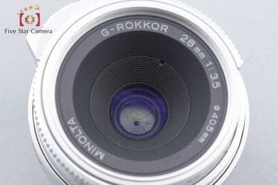 【中古】MINOLTA ミノルタ G-ROKKOR 28mm f/3.5 シルバー L39ライカスクリューマウント 元箱付き