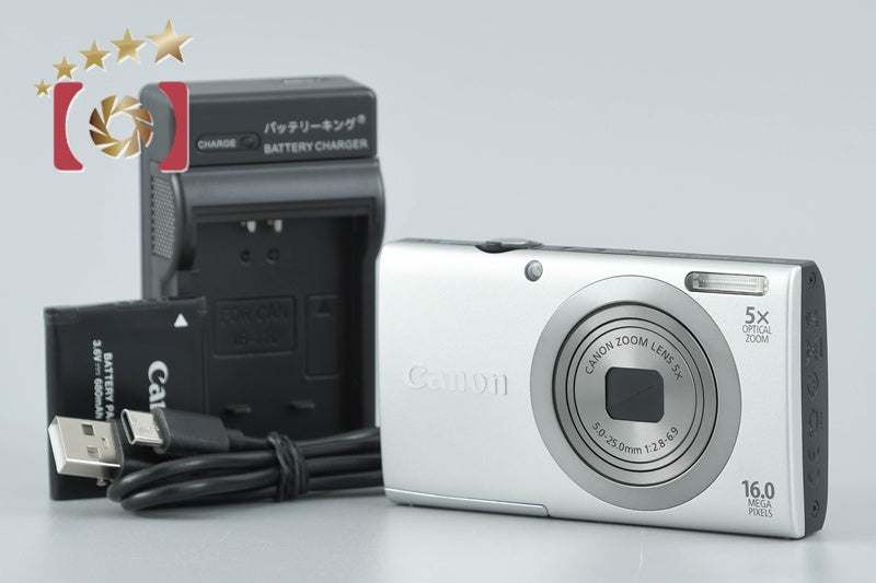 【中古】Canon キヤノン PowerShot A2300 シルバー コンパクトデジタルカメラ