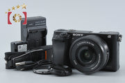 【中古】SONY ソニー α6000 ILCE-6000 ブラック パワーズームレンズキット シャッター回数僅少 多言語対応