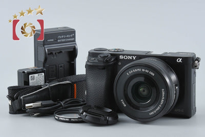 【中古】SONY ソニー α6000 ILCE-6000 ブラック パワーズームレンズキット シャッター回数僅少 多言語対応
