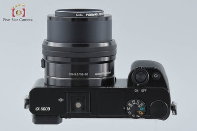 【中古】SONY ソニー α6000 ILCE-6000 ブラック パワーズームレンズキット シャッター回数僅少 多言語対応